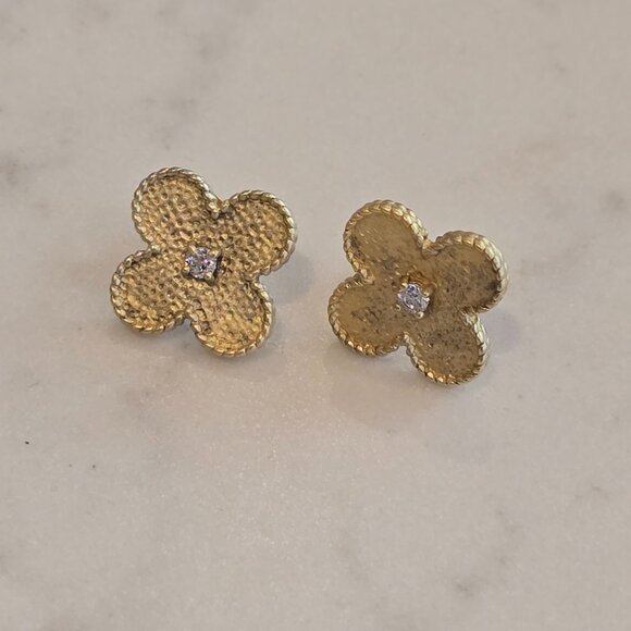 Freida Rothman Clover Station Necklace Earrings Set Plated Silver - Picture 3 of 3